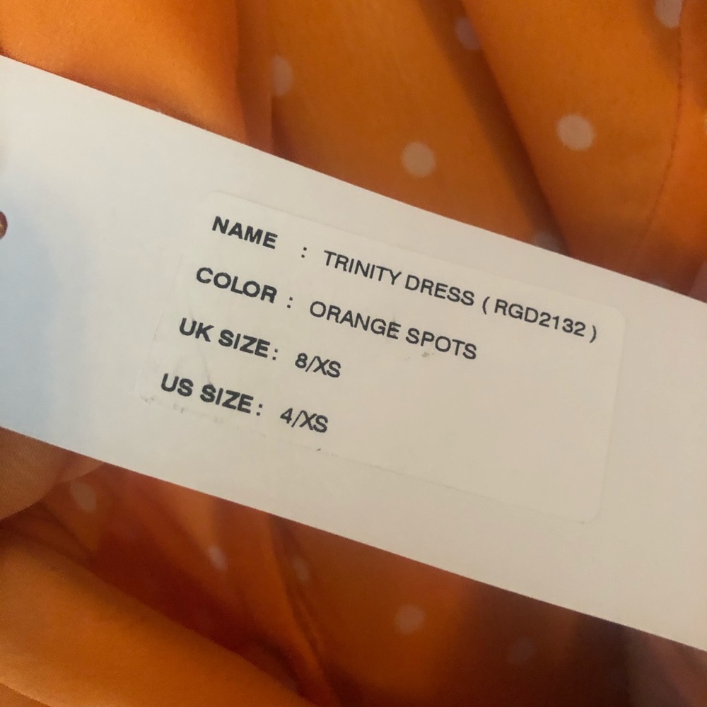 NWT Orange and white polka dot halter dress - Picture 8 of 8